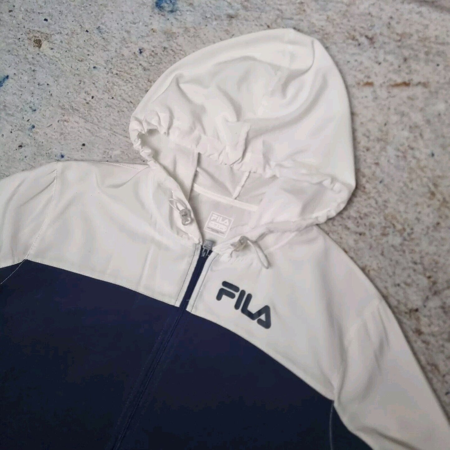 FILA Mens Full Zip Tracksuit Jacket - Mods Casuals Retro Size Large Windbreaker