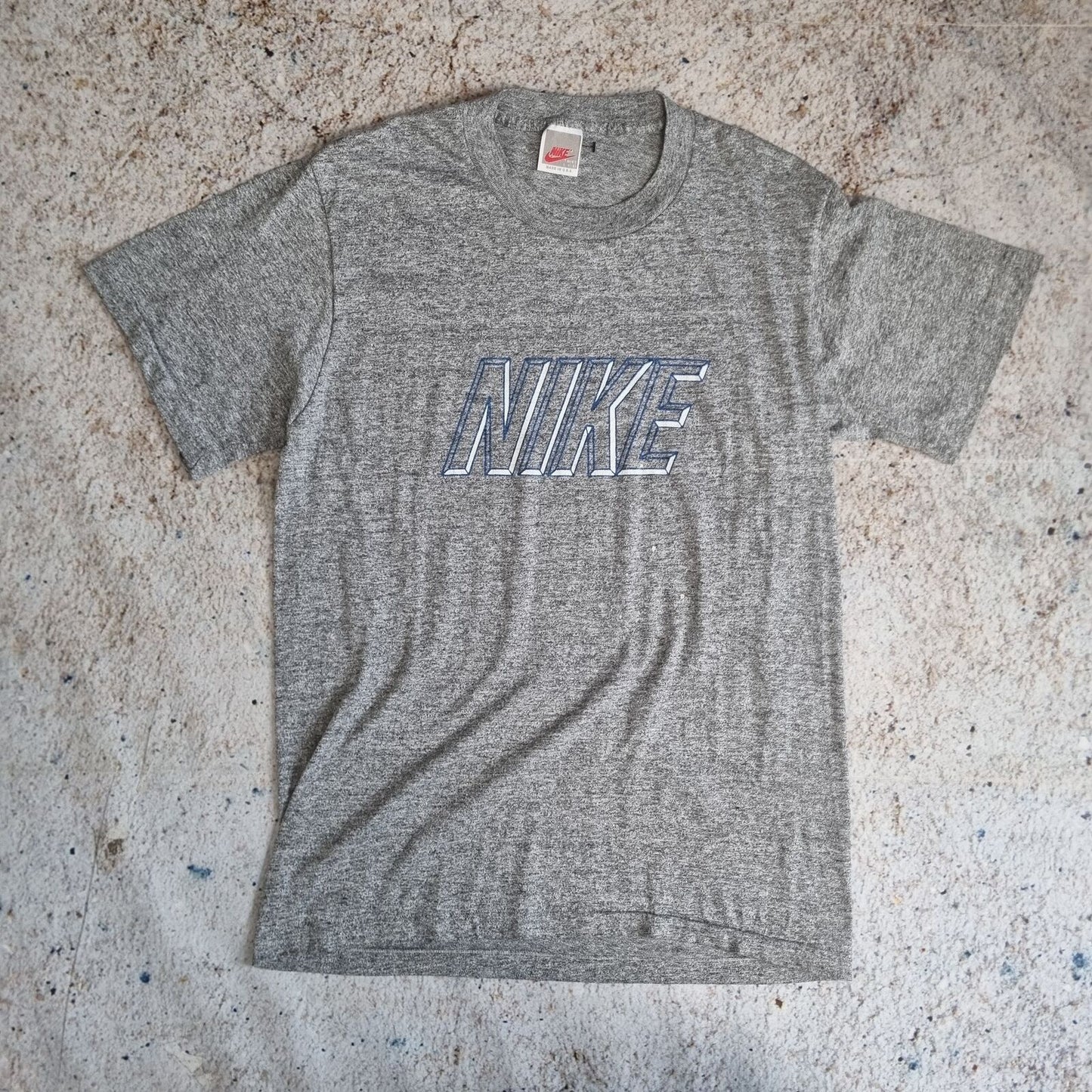 Nike T SHIRT SPELL OUT VINTAGE MADE IN USA - Grey - Size S