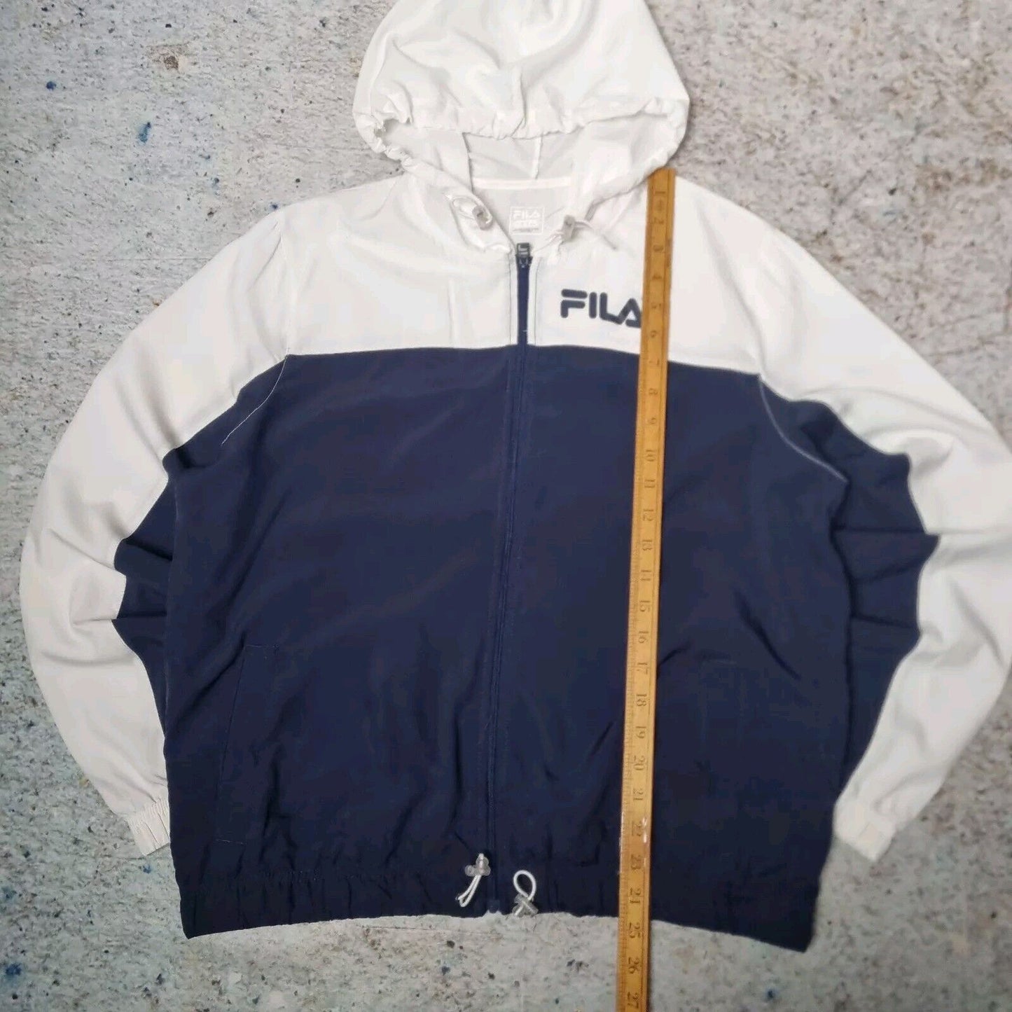 FILA Mens Full Zip Tracksuit Jacket - Mods Casuals Retro Size Large Windbreaker
