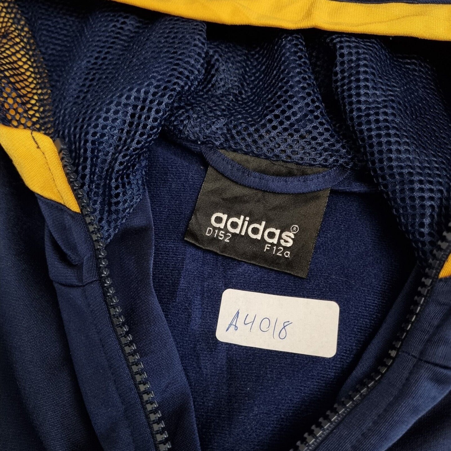 Adidas Track Jacket In Blue Yellow Size S Vintage Retro Windbreaker 90s