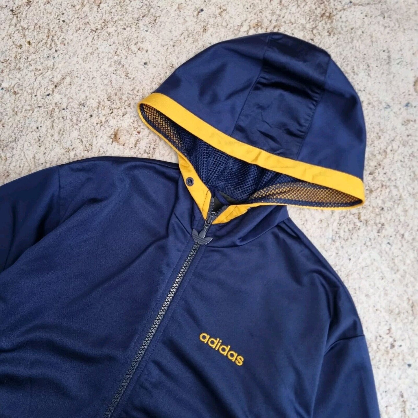 Adidas Track Jacket In Blue Yellow Size S Vintage Retro Windbreaker 90s