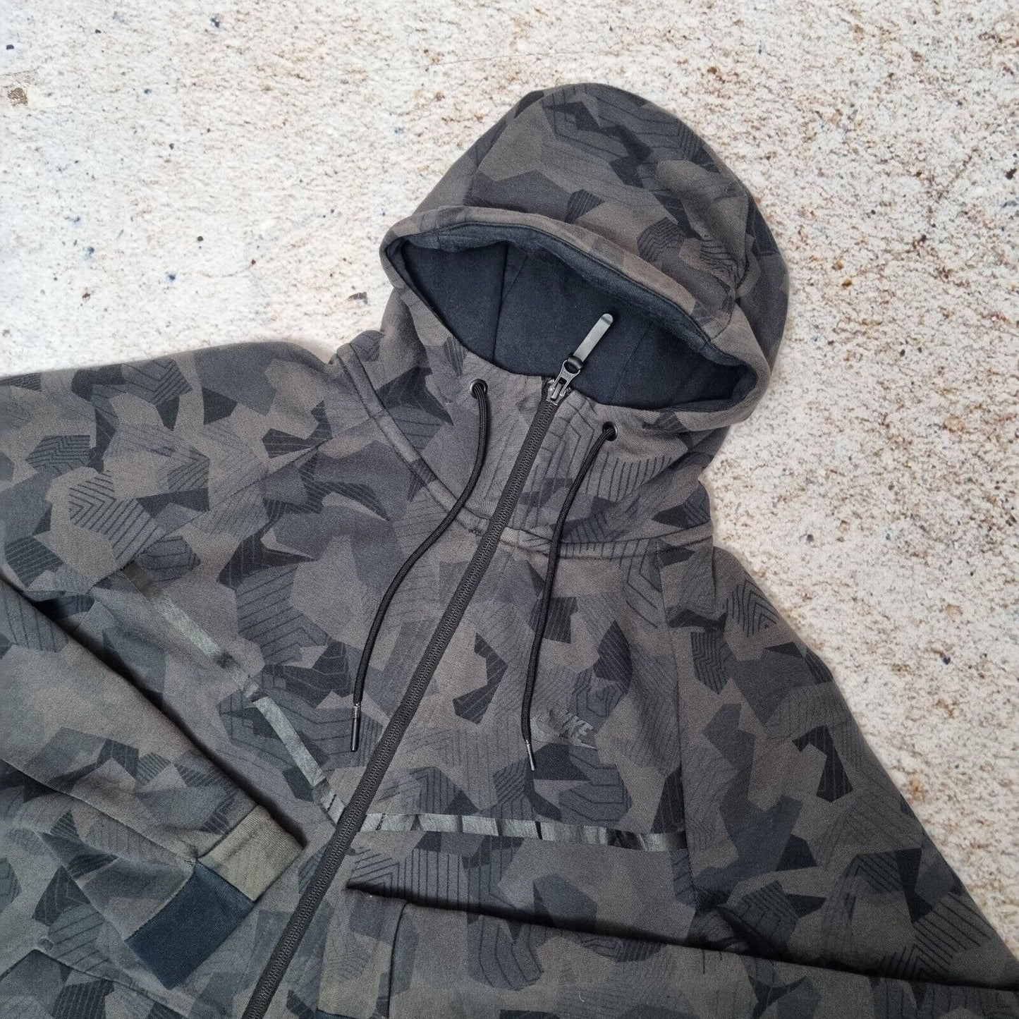 Nike Tech Fleece Windrunner Hoodie Full Zip Camo black green Zip up Medium Men's