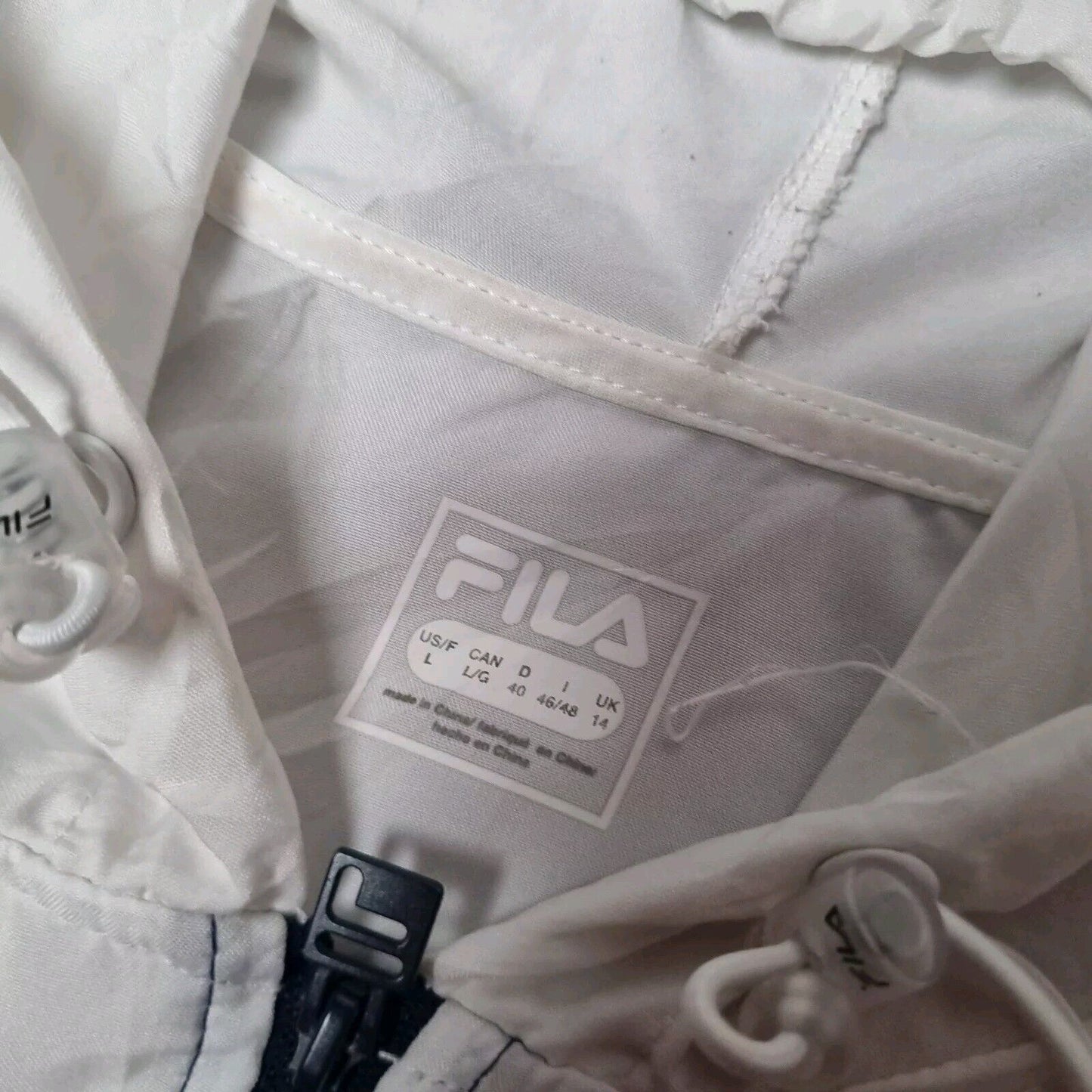 FILA Mens Full Zip Tracksuit Jacket - Mods Casuals Retro Size Large Windbreaker