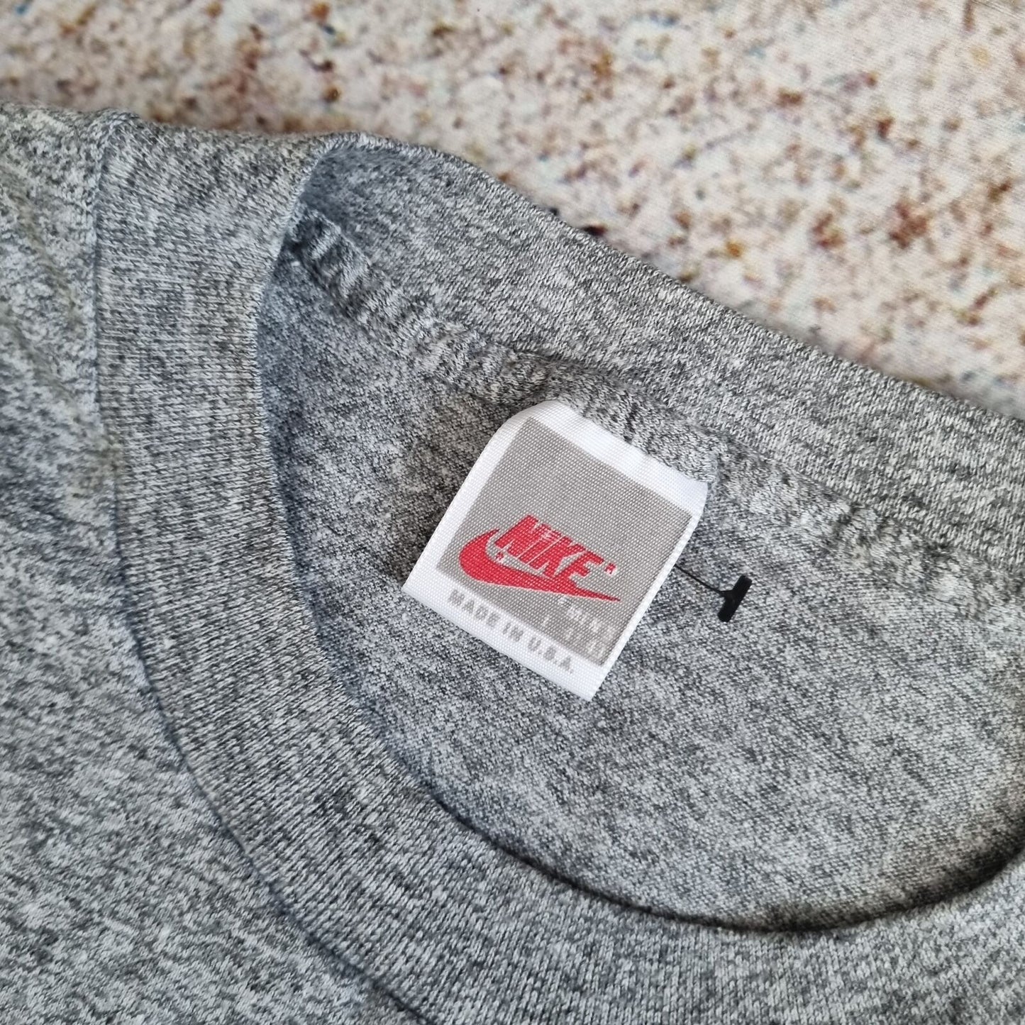 Nike T SHIRT SPELL OUT VINTAGE MADE IN USA - Grey - Size S