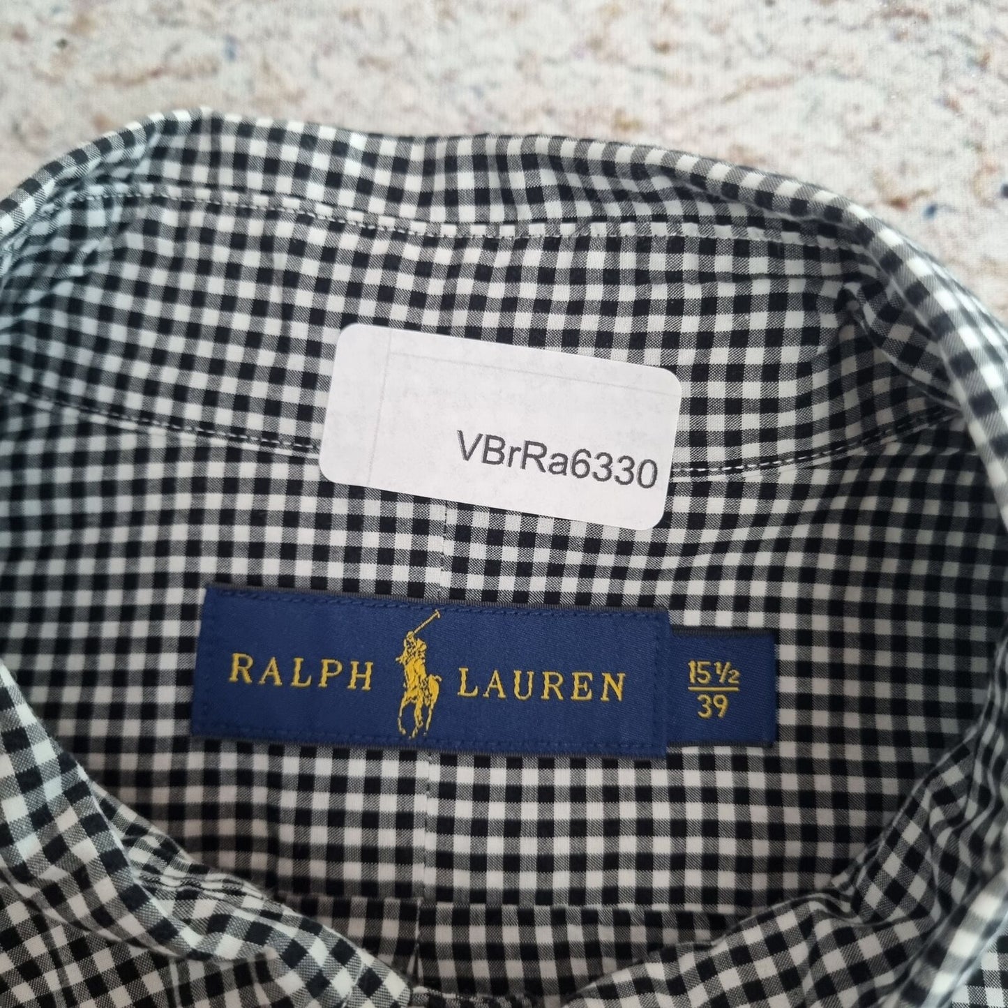 Ralph Lauren OXFORD SHIRT CHECK 15 1/2 39 - Black - Size S