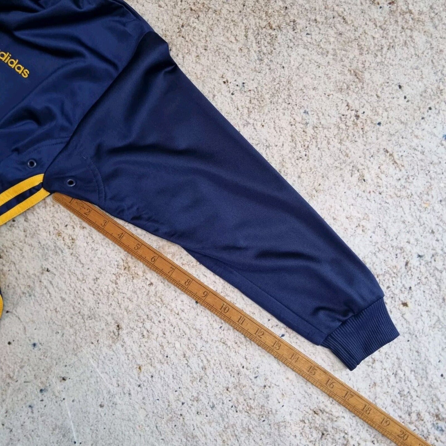 Adidas Track Jacket In Blue Yellow Size S Vintage Retro Windbreaker 90s