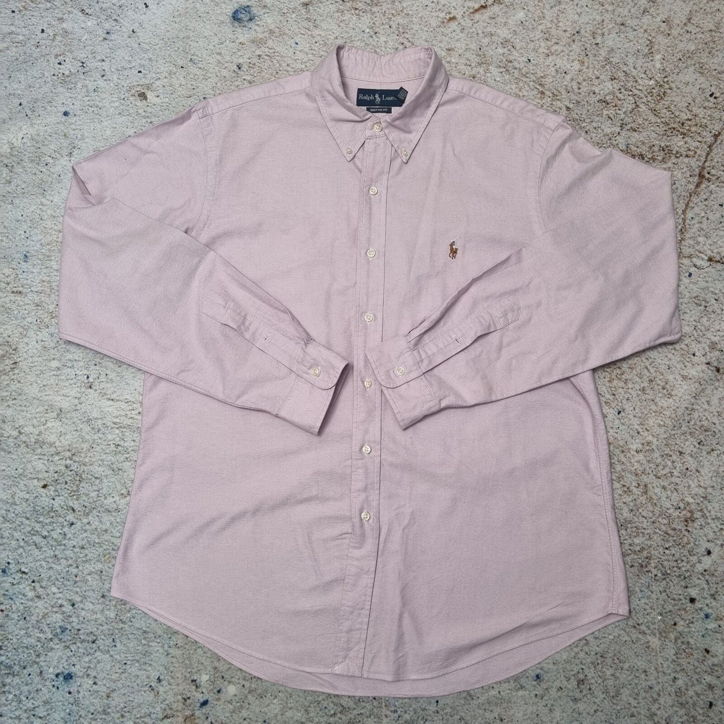 Ralph Lauren OXFORD SHIRT CUSTOM FIT LONG SLEEVE PONY RL - Purple - Size XL