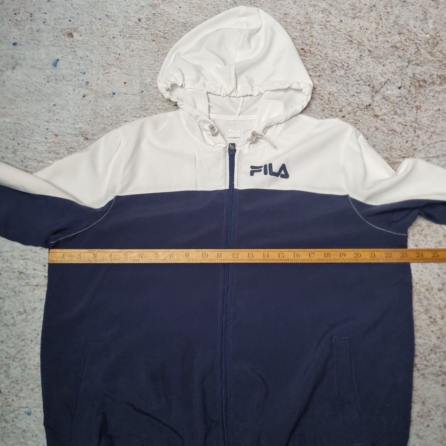 FILA Mens Full Zip Tracksuit Jacket - Mods Casuals Retro Size Large Windbreaker