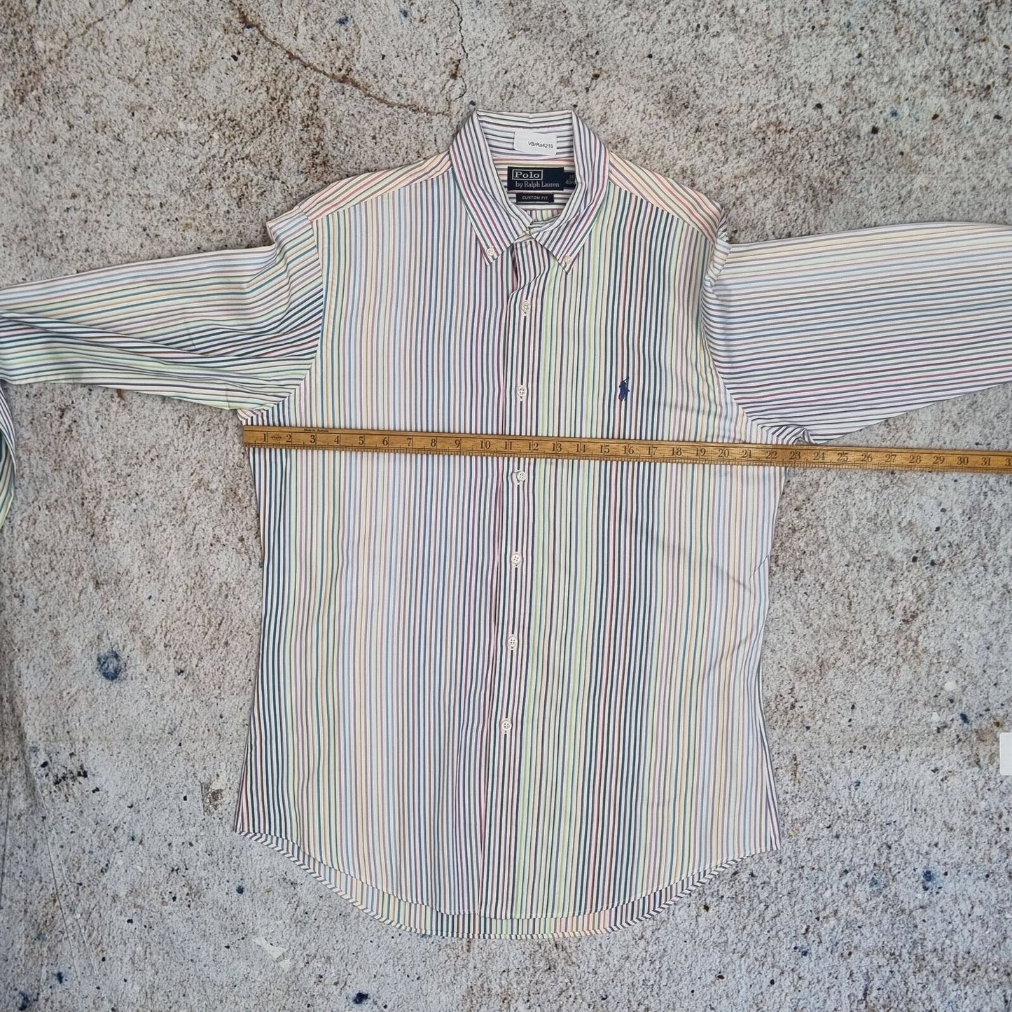 Ralph Lauren OXFORD SHIRT CUSTOM FIT STRIPE -Multicolour - Size 16 40 41