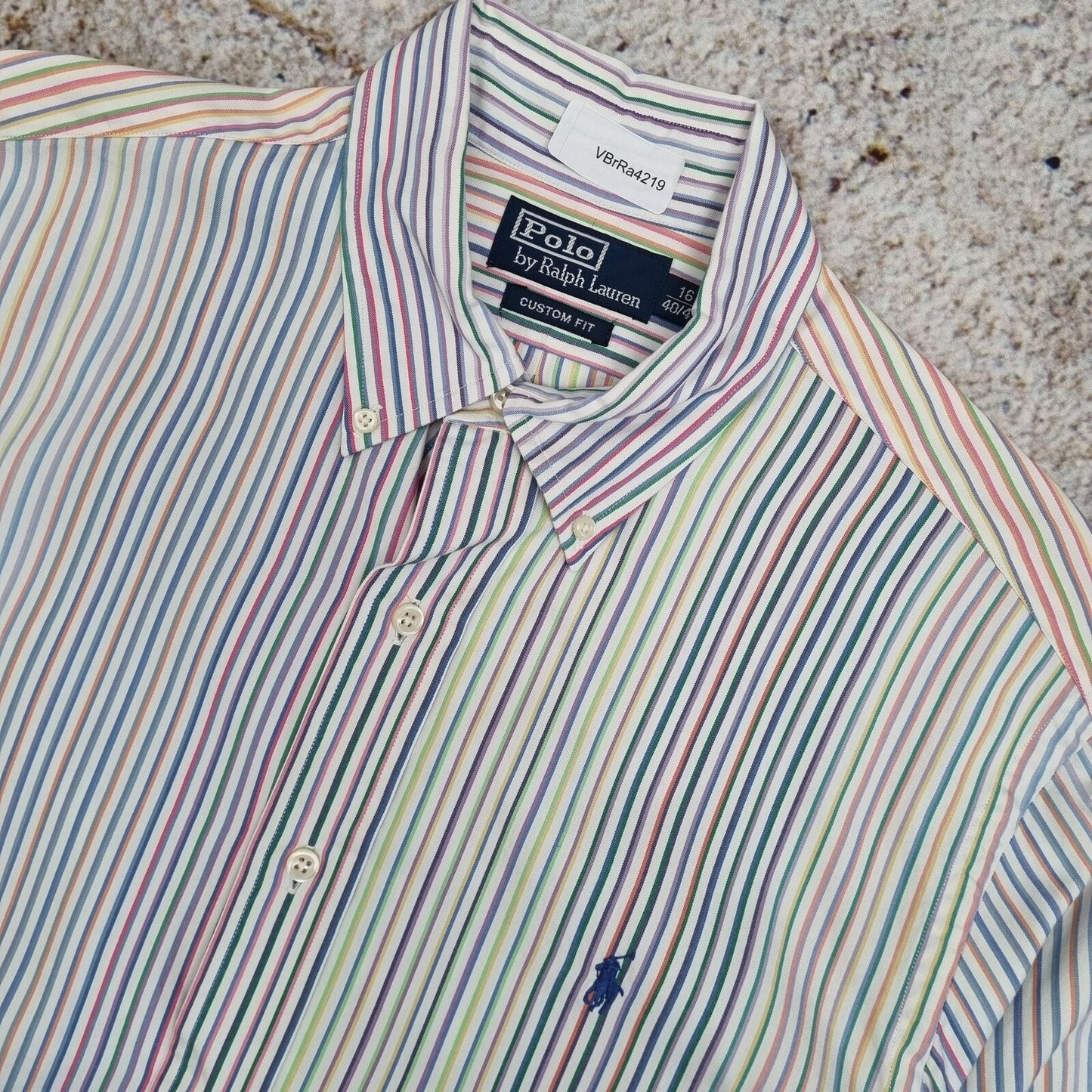 Ralph Lauren OXFORD SHIRT CUSTOM FIT STRIPE -Multicolour - Size 16 40 41