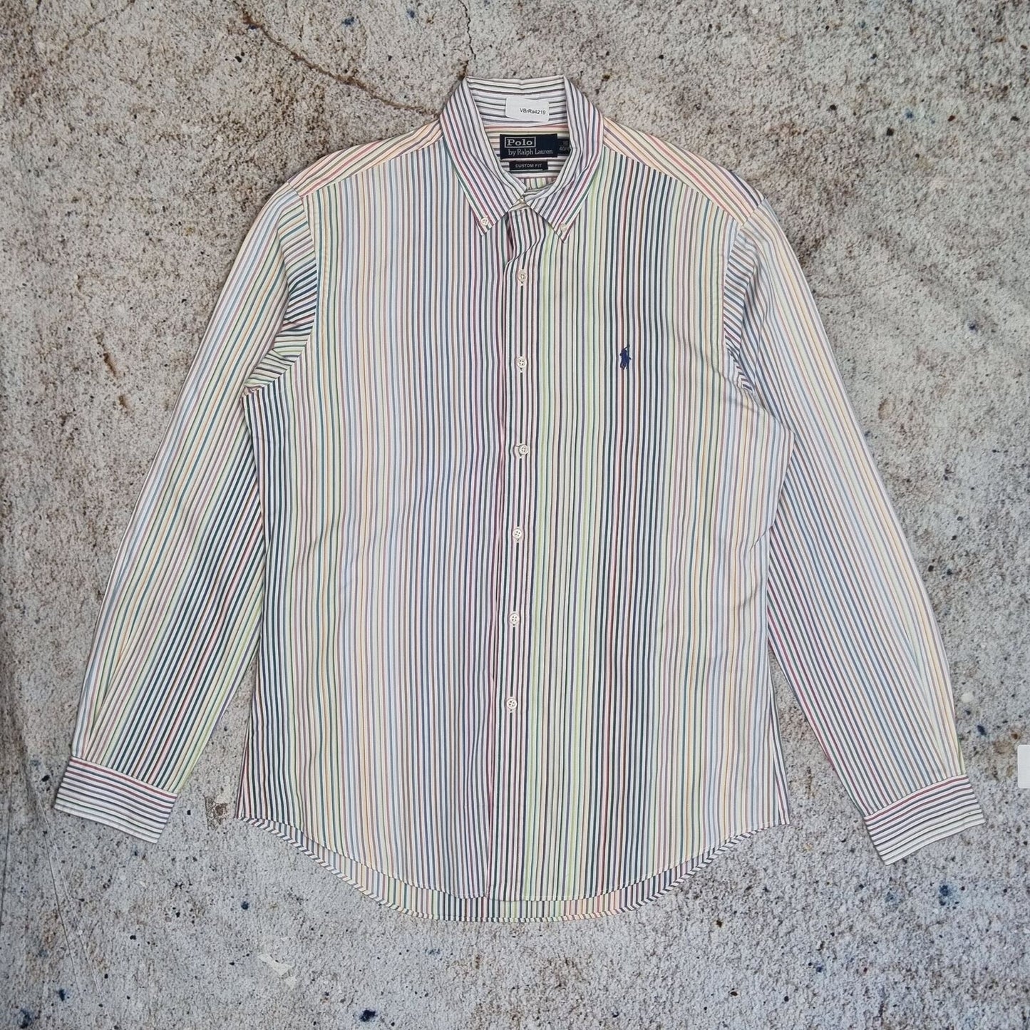 Ralph Lauren OXFORD SHIRT CUSTOM FIT STRIPE -Multicolour - Size 16 40 41