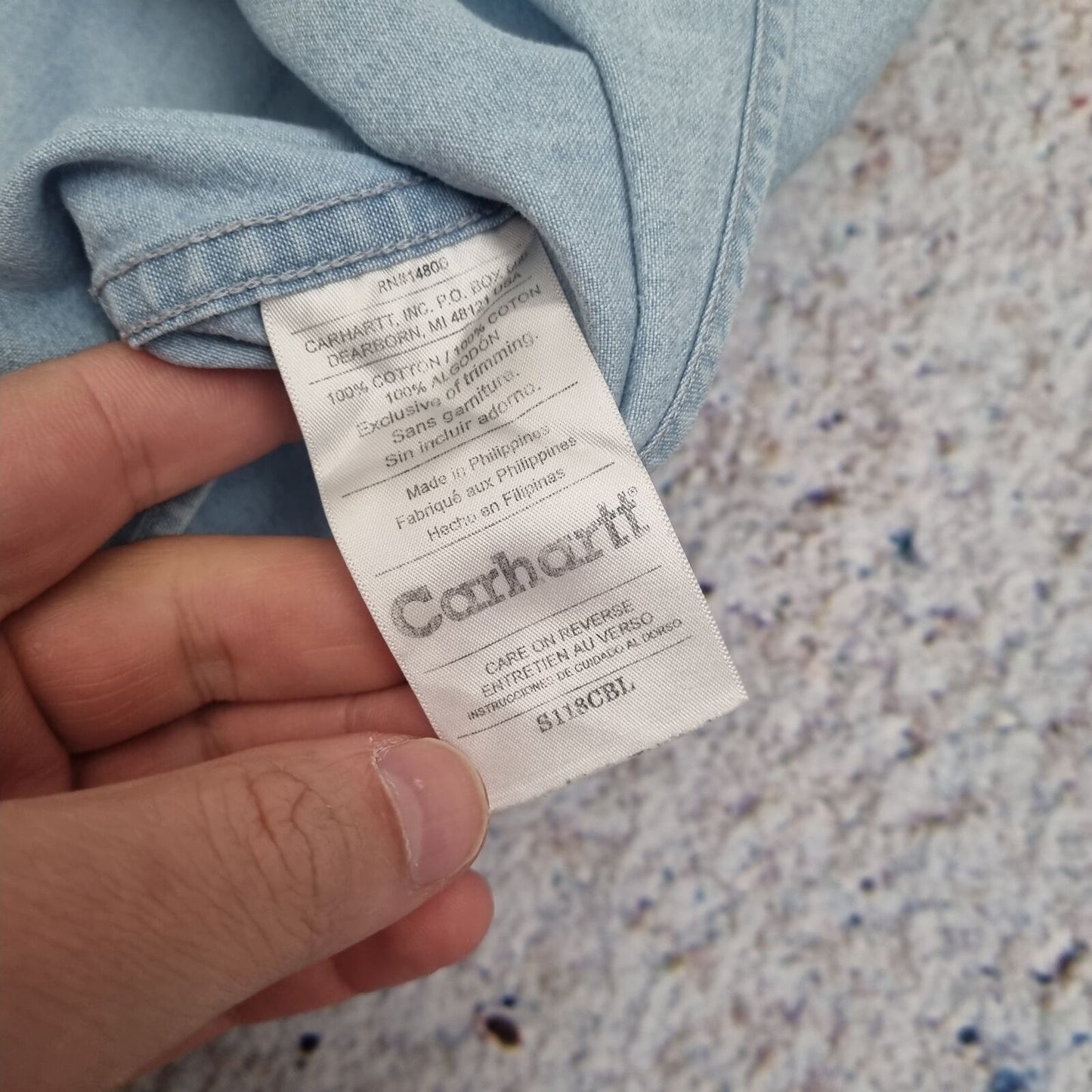 Carhartt DENIM SHIRT WORKWEAR VINTAGE - Blue - Size XL