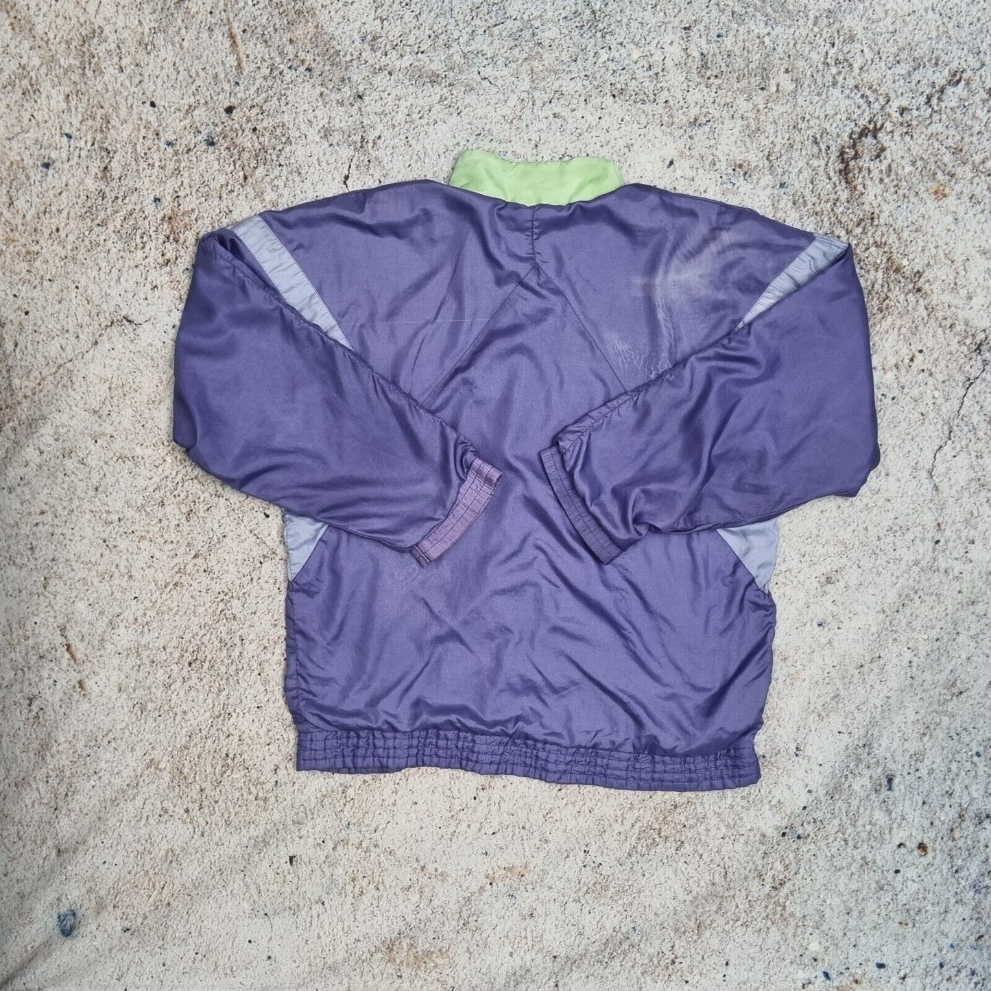 Adidas Track Jacket 90s Full Zip Vintage Windbreaker Purple Green Mens Size M