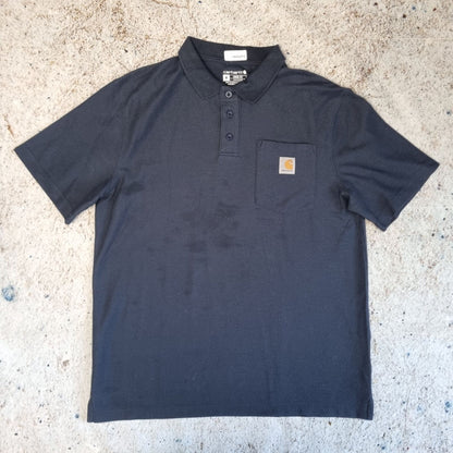 Carhartt POLO SHIRT WORK WEAR LOOSE FIT - Blue - Size M