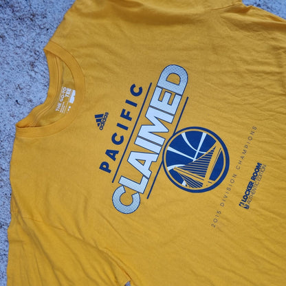 Adidas T-SHIRT GOLDEN STATE WARRIOR NBA 2015 TOP TEE USA - Yellow - Size XL