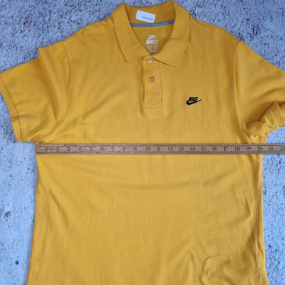 Nike POLO SHIRT VINTAGE Y2K CLUB SWOOSH - Yellow - Size M