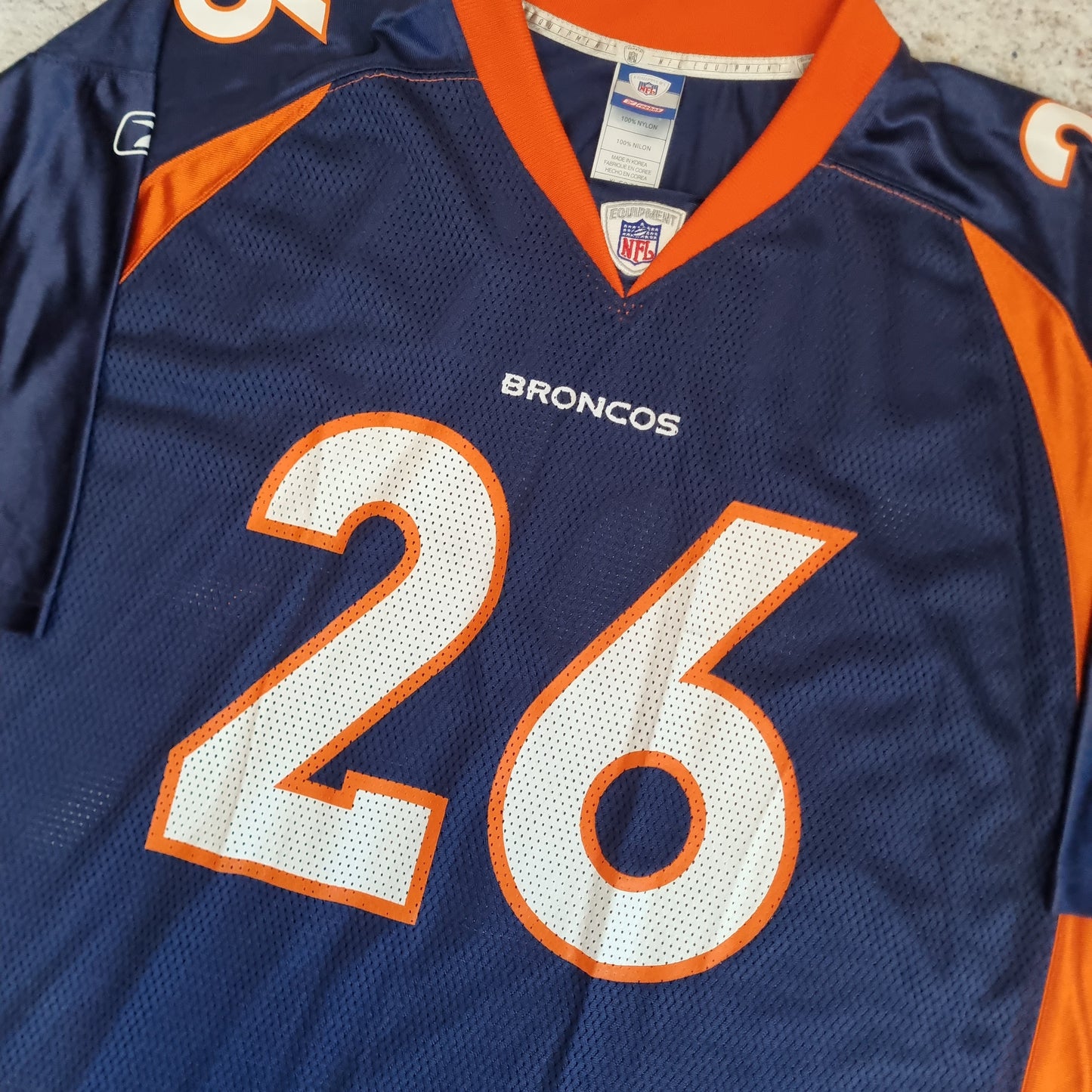 Reebok Denver Broncos NFL Jersey US Football Portis #26 - Blue - Size XL