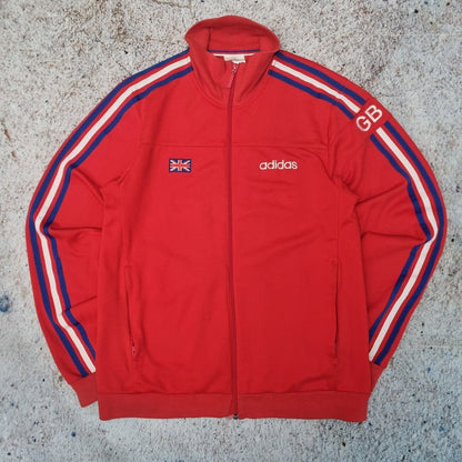 Adidas Team GB Great Britain Track Jacket 2004 Zip Up Size M Rare Red