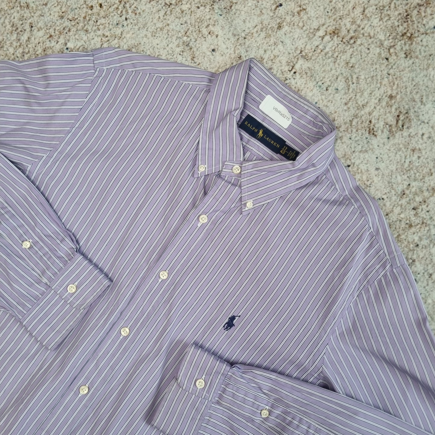 Ralph Lauren OXFORD SHIRT STRIPE - Purple - Size 17