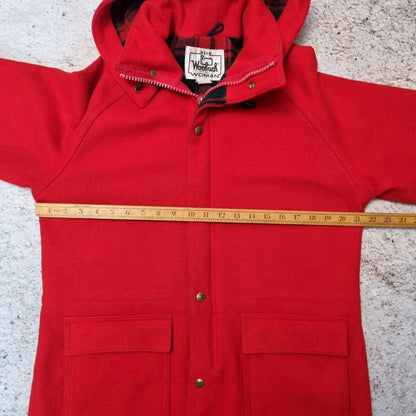 Woolrich Wool Parka Coat - Red WOMENS Size M