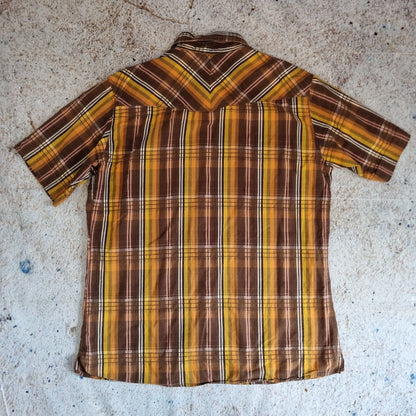 Marlboro Classics Shirt Vintage Men's Check Plaid XL Brown