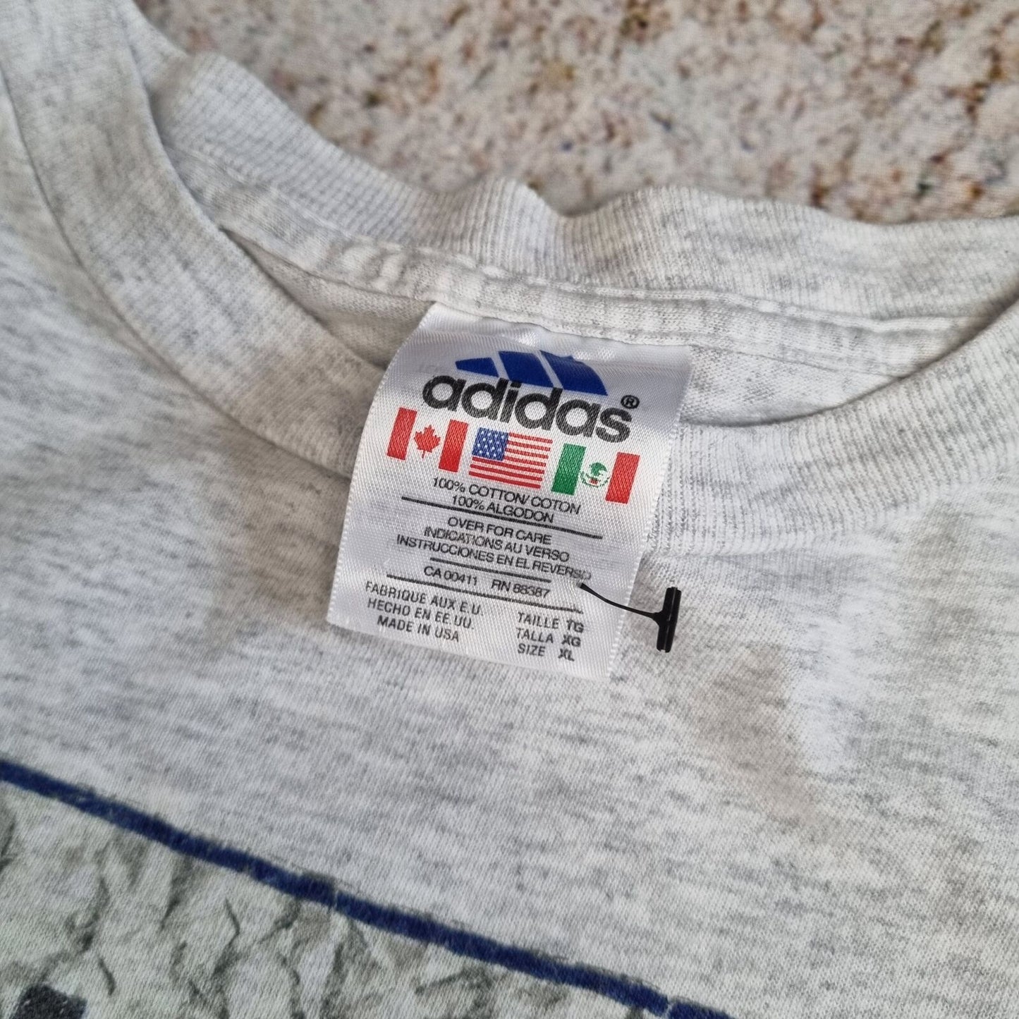 Adidas FOOTLOCKER T SHIRT SPELL OUT 90'S VINTAGE - Grey - Size XL