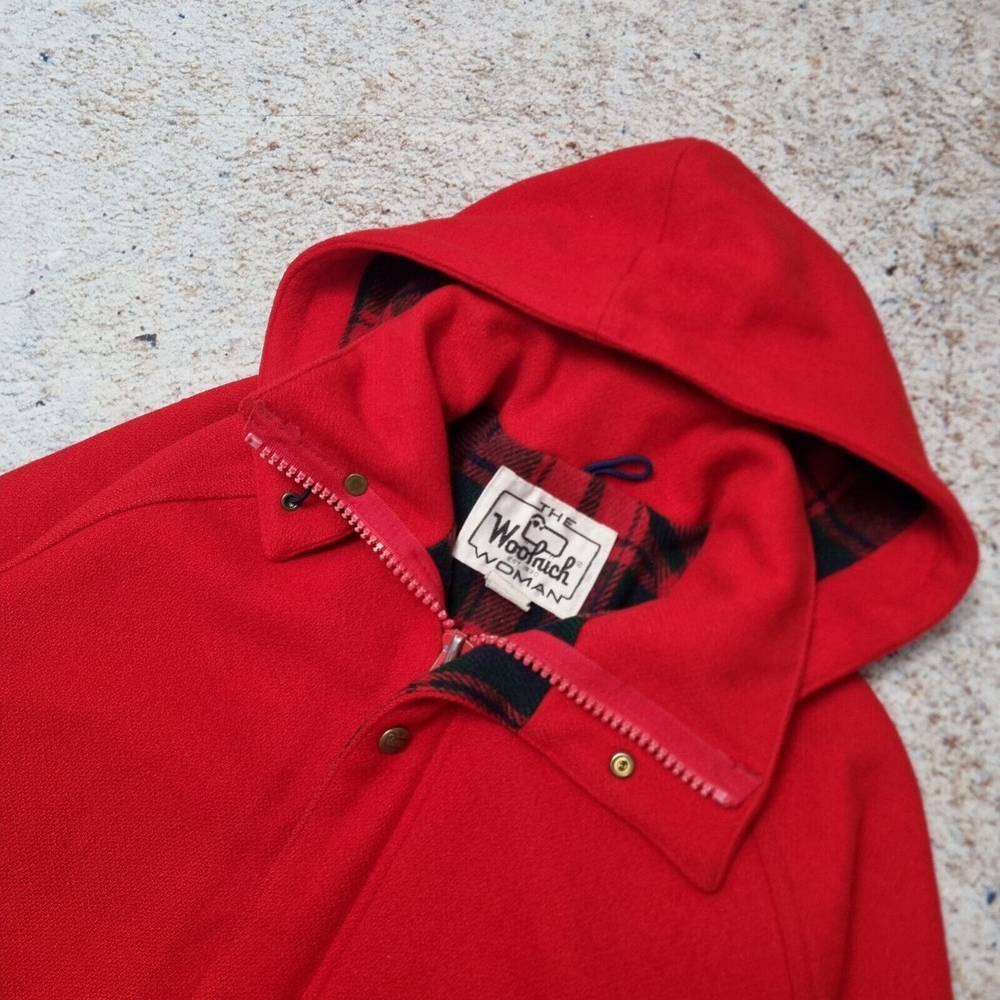 Woolrich Wool Parka Coat - Red WOMENS Size M