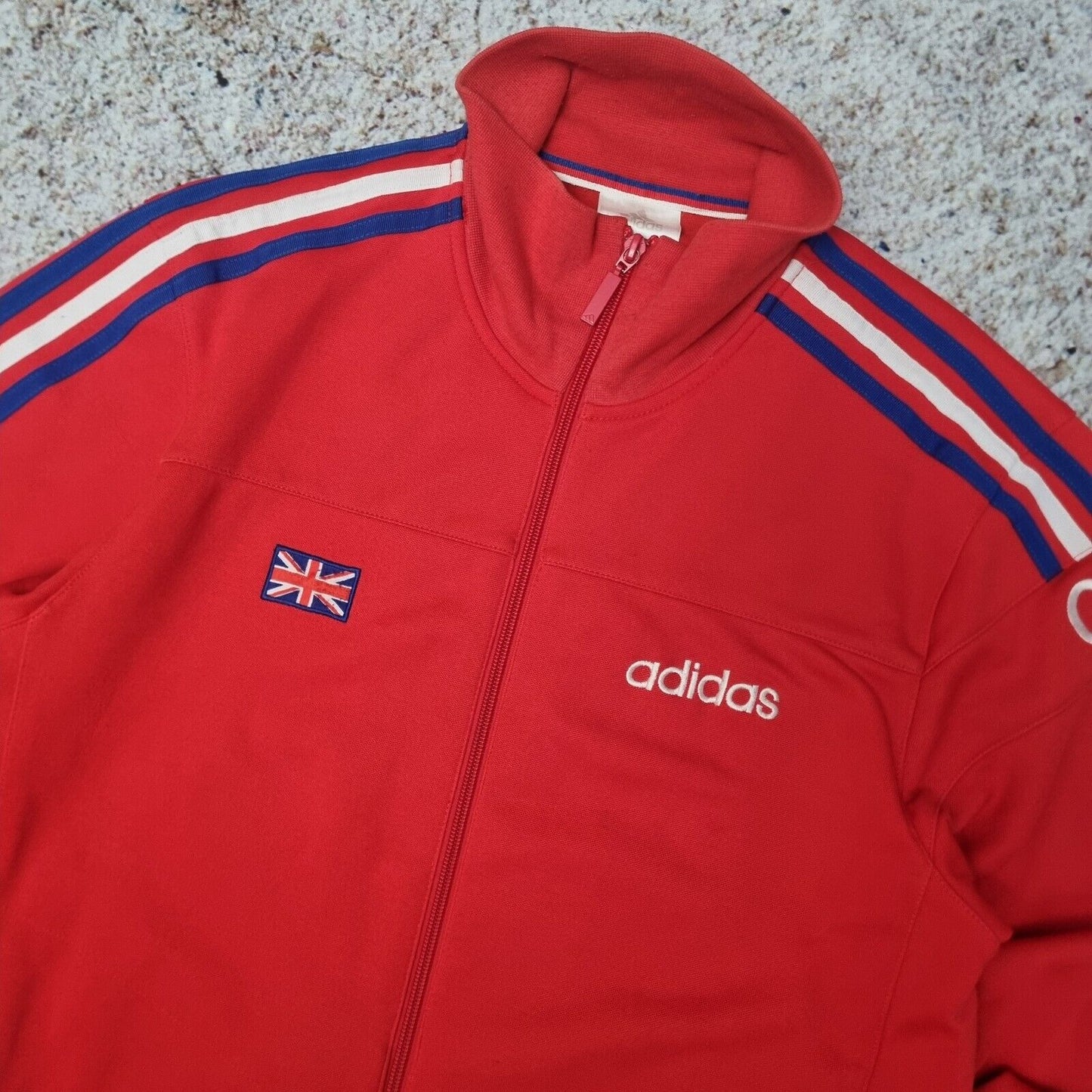 Adidas Team GB Great Britain Track Jacket 2004 Zip Up Size M Rare Red