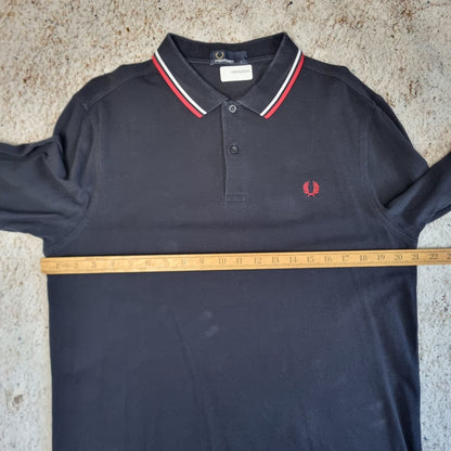 Fred Perry POLO SHIRT LONG SLEEVE - Blue - Size L