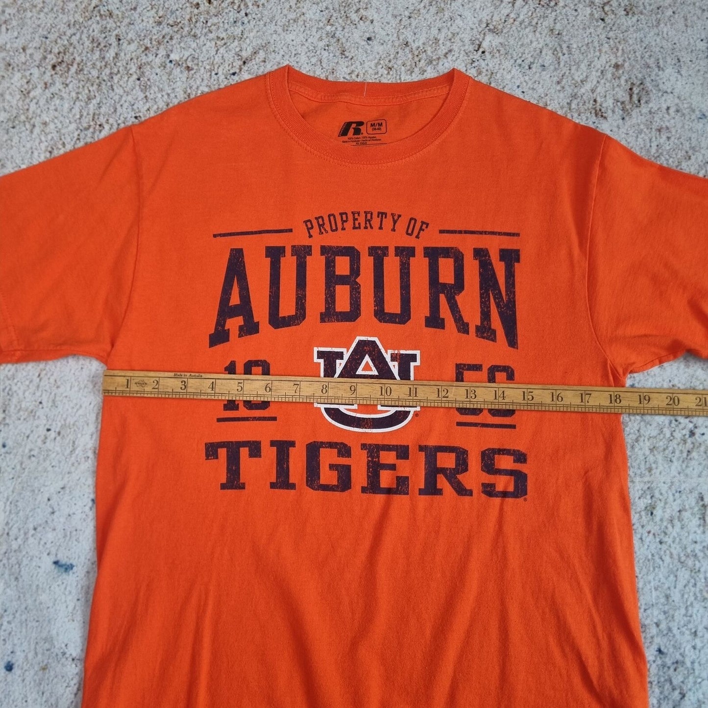 Russel Athletic T-SHIRT AUBURN TIGERS USA COLLEGE TOP TEE - Orange - Size M