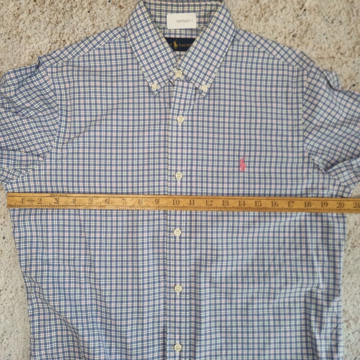 Ralph Lauren OXFORD SHIRT CHECK CASUAL  - Blue - Size S