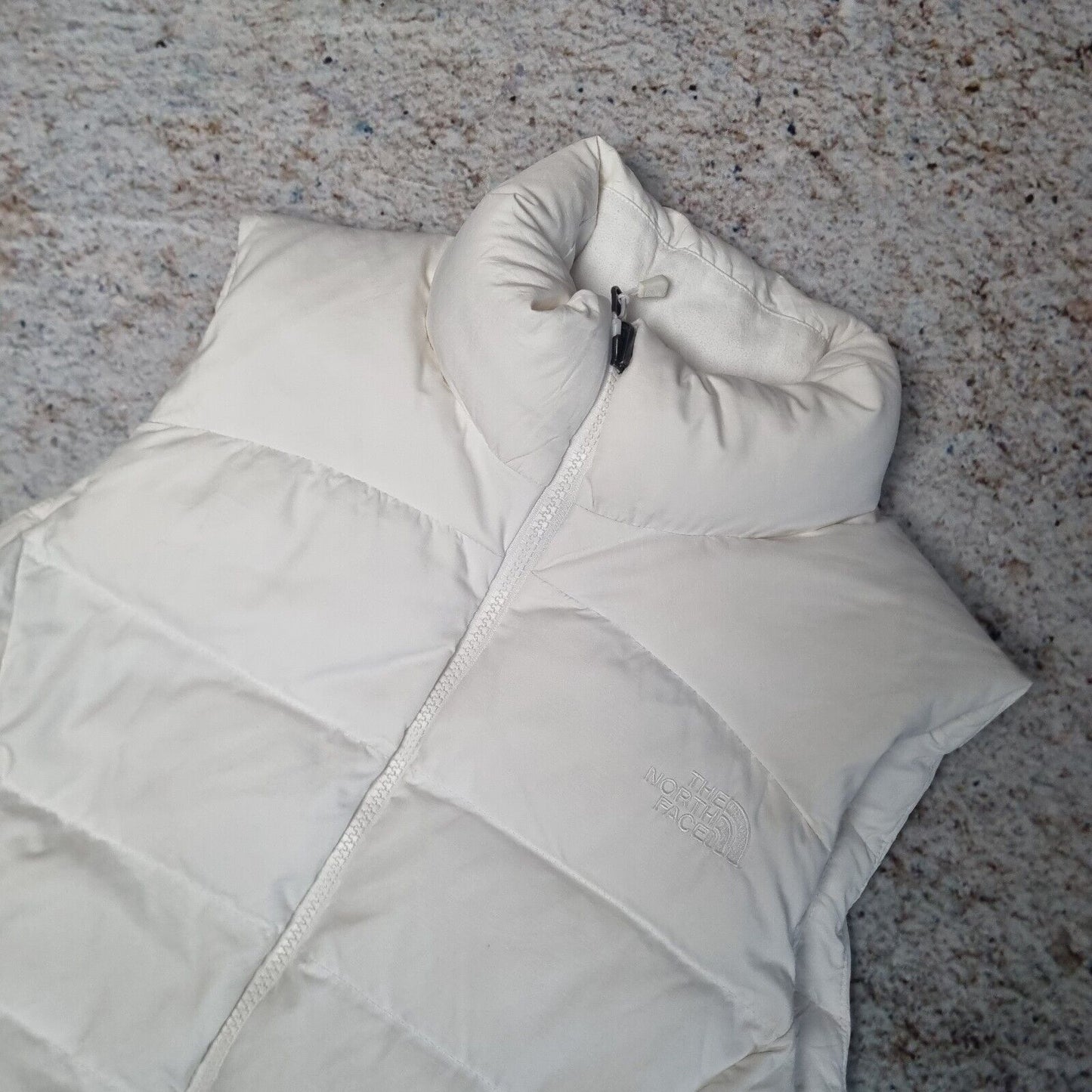 The North Face Womens Nuptse Puffer Gilet Down 700 Fill Size M White Vest