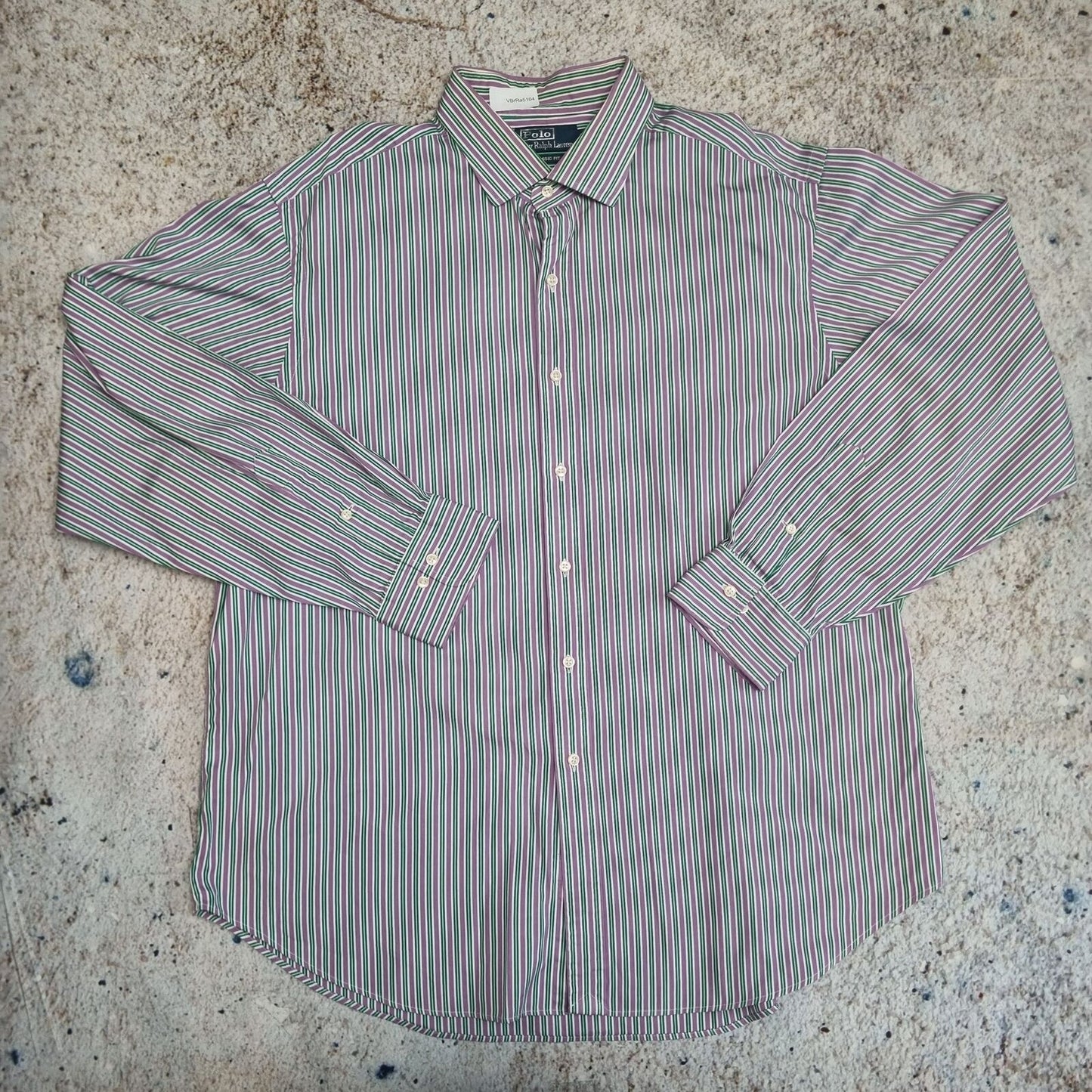 Ralph Lauren SHIRT CLASSIC FIT STRIPE 36 37 - Purple - Size 18