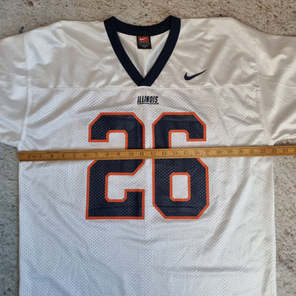 Nike Illinois Fighting Illini NFL Jersey US Football #26  - White - Size L