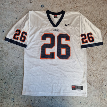 Nike Illinois Fighting Illini NFL Jersey US Football #26  - White - Size L