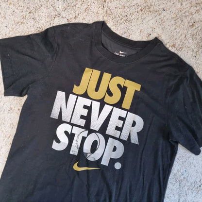 Nike Basketball Dri Fit Tshirt Size M Black Just Never Stop