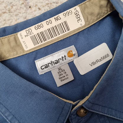 Carhartt SHIRT WORK WEAR OVER SHIRT SHORT SLEEVE - Blue - Size XL