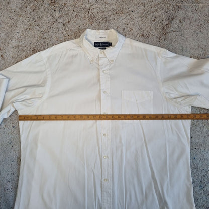 Ralph Lauren OXFORD SHIRT PLAIN 36 - White - Size 17.5