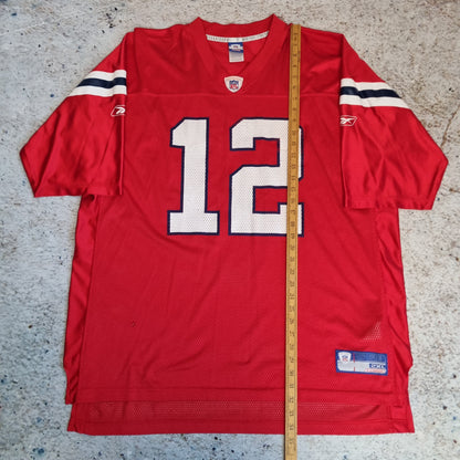 Reebok New England Patriots NFL Jersey Football Tom Brady #12 - Red - Size XXL