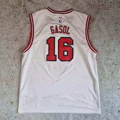 Adidas Chicago Bulls Jersey PAUL GASOL #16 Shirt Size L Men Red White