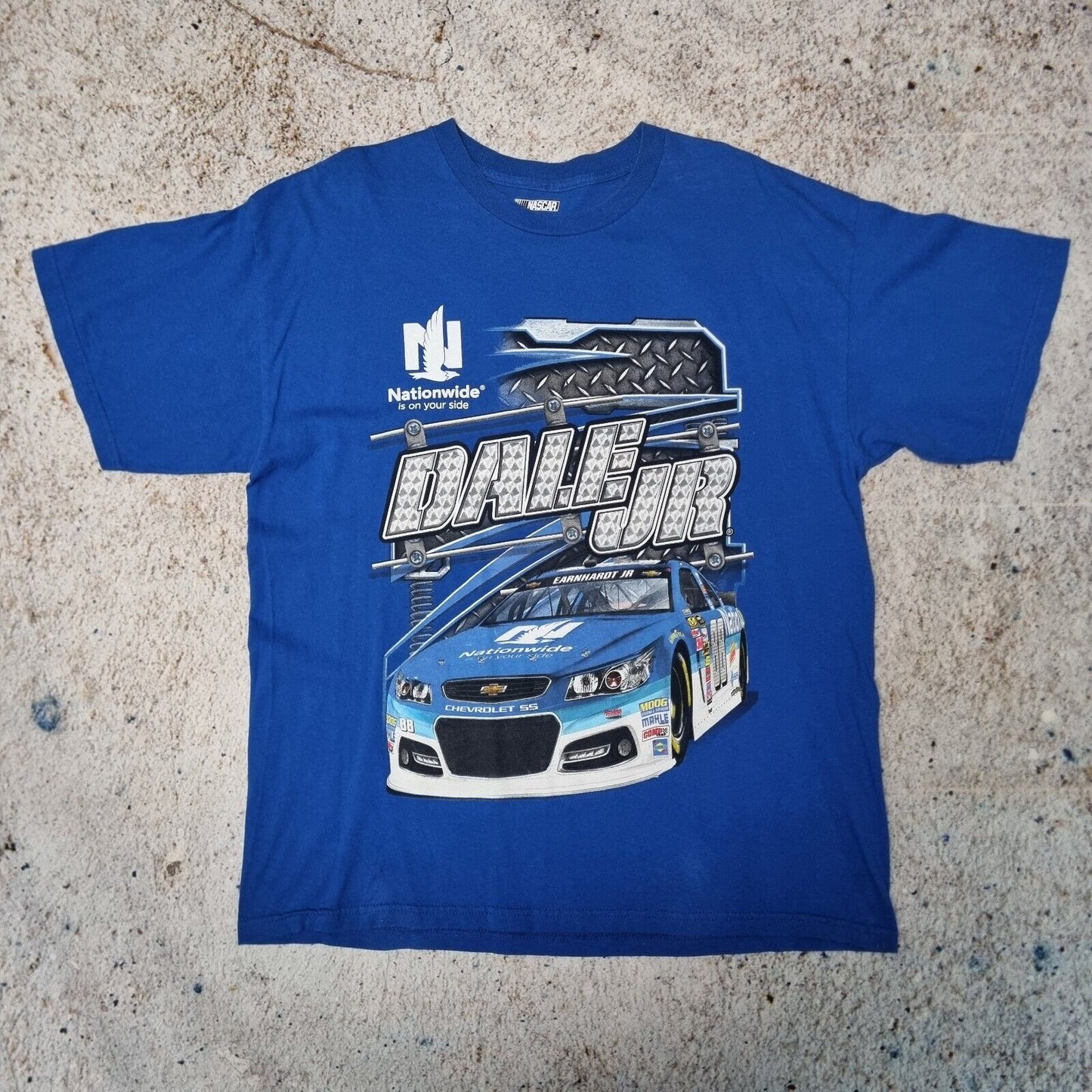 NASCAR T Shirt Dale Jr Double Sided Graphic T-Shirt - XL Blue Big Print