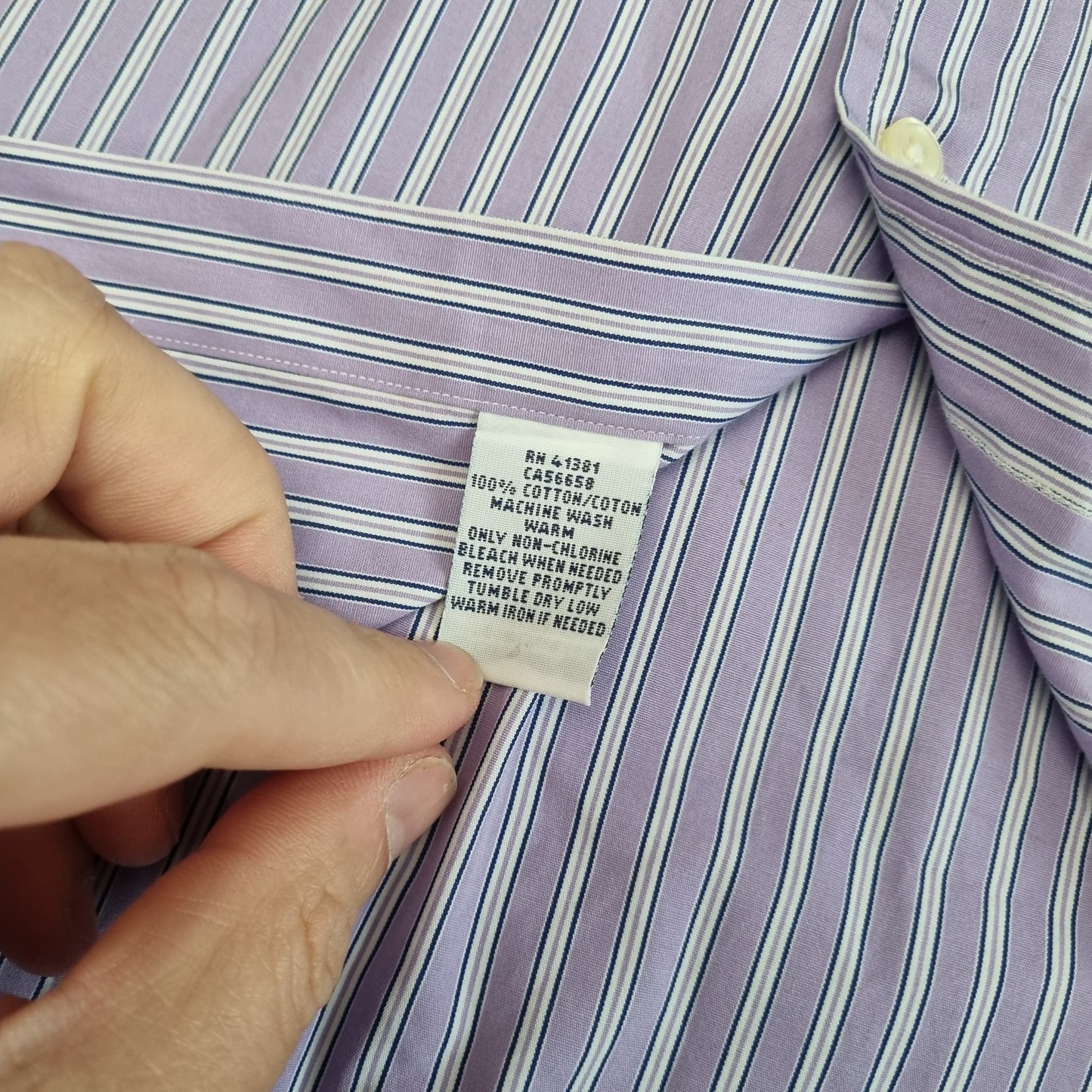 Ralph Lauren OXFORD SHIRT STRIPE - Purple - Size 17