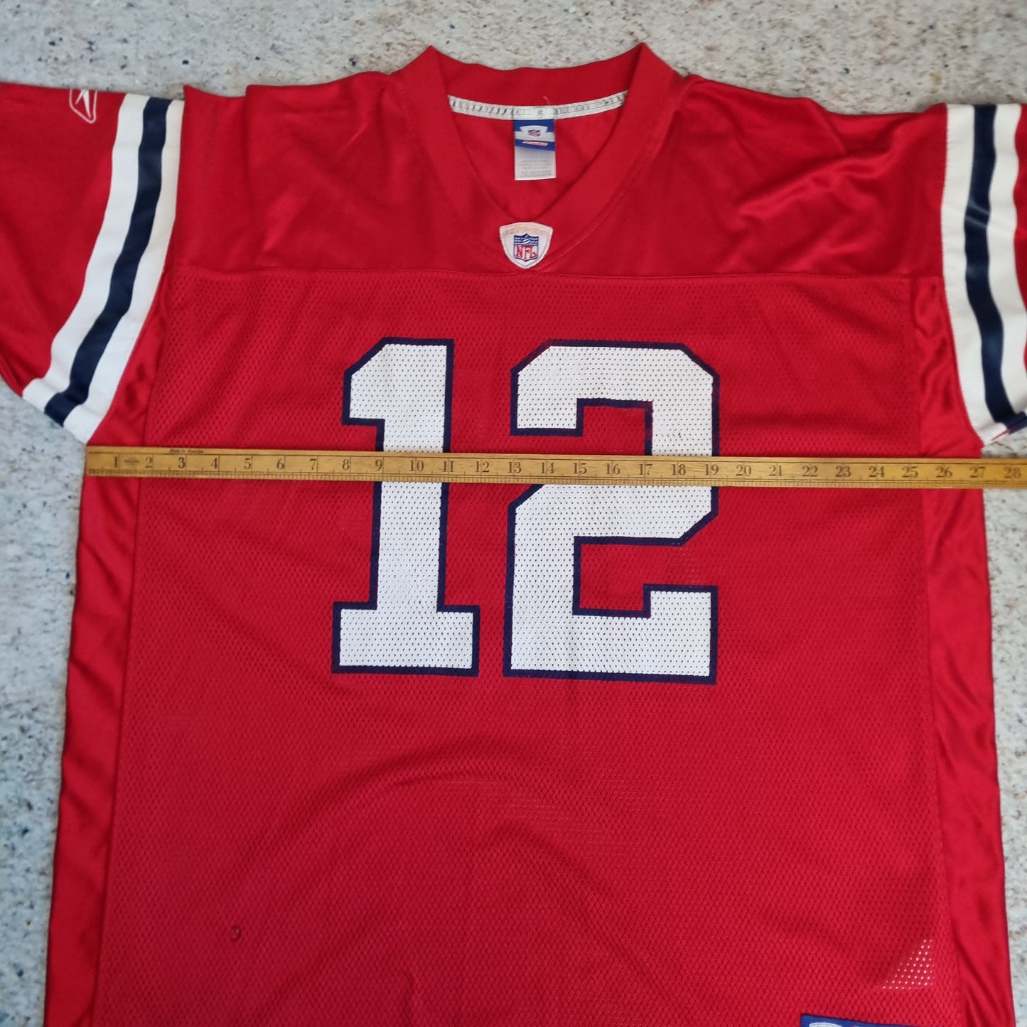 Reebok New England Patriots NFL Jersey Football Tom Brady #12 - Red - Size XXL