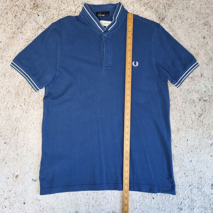 Fred Perry POLO SHIRT WHITE BLUE DETAILING - Blue - Size L