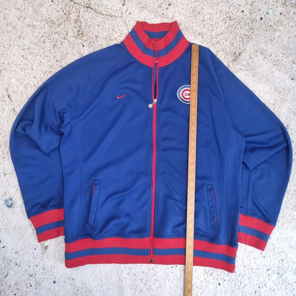 Nike TEAM Chicago Cubs Track Jacket Size XXLL Blue Red