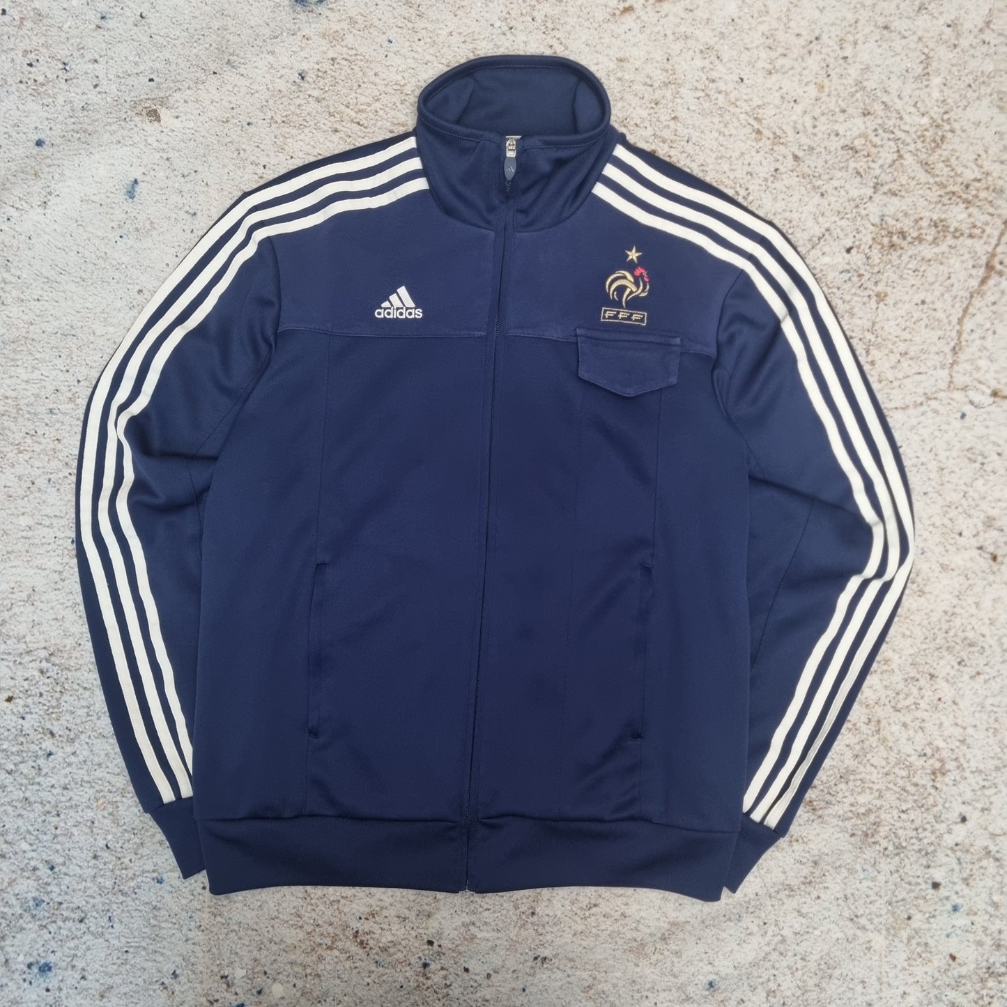 Adidas FRANCE TRACK JACKET 2008 RETRO - BLUE SIZE M