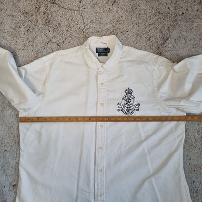 Ralph Lauren CLUB SHIRT CLASSIC FIT PLAIN - White - Size XL