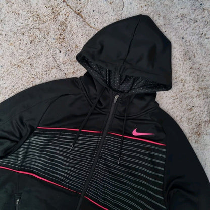 NIKE MERCURIAL MVSF FOOTBALL FULL ZIP TRACK JACKET BLACK PINK SIZE M