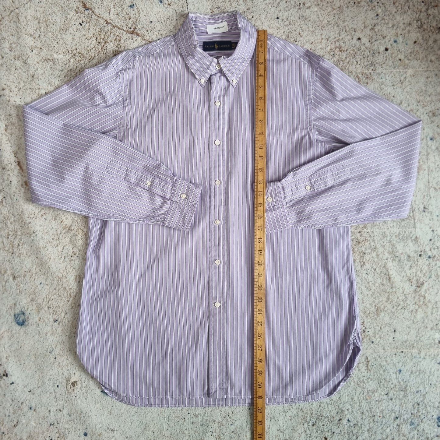 Ralph Lauren OXFORD SHIRT STRIPE 42  - Purple - Size 16.5