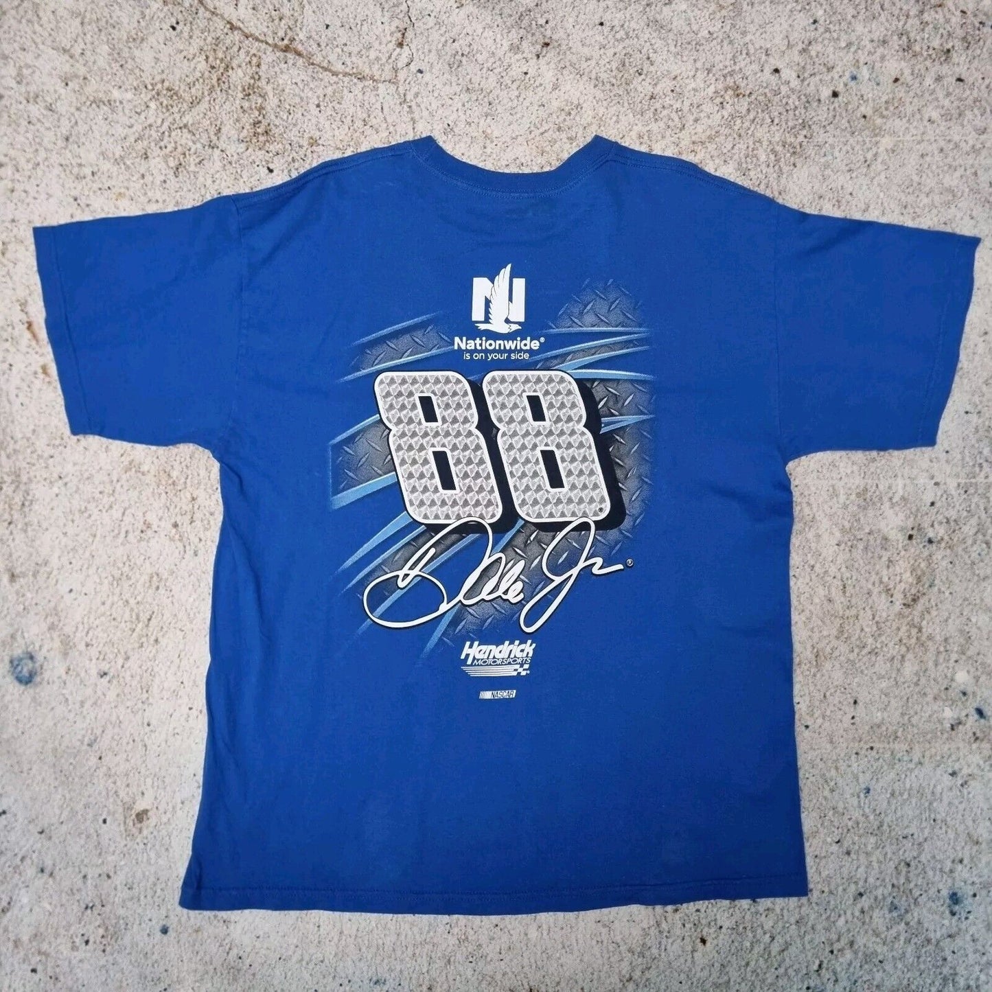 NASCAR T Shirt Dale Jr Double Sided Graphic T-Shirt - XL Blue Big Print